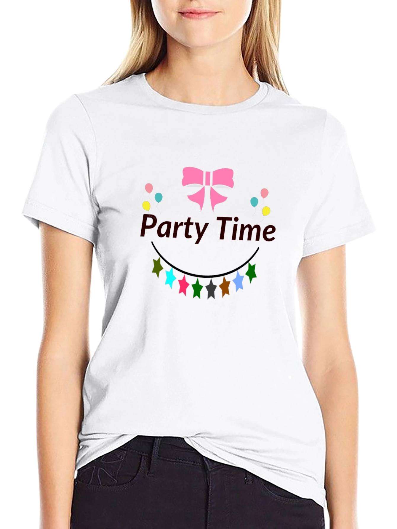 Party Time Black Graphic Tee
