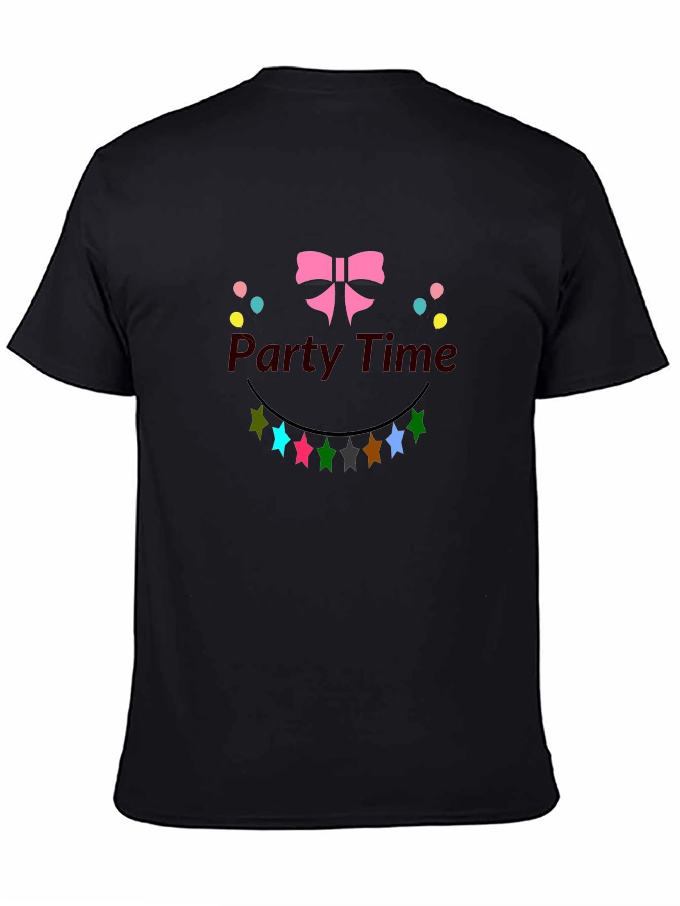 Party Time Black Graphic Tee