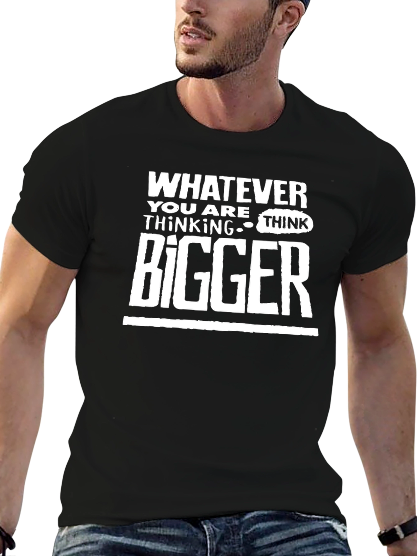 Think Bigger Graphic T-Shirt - Black
