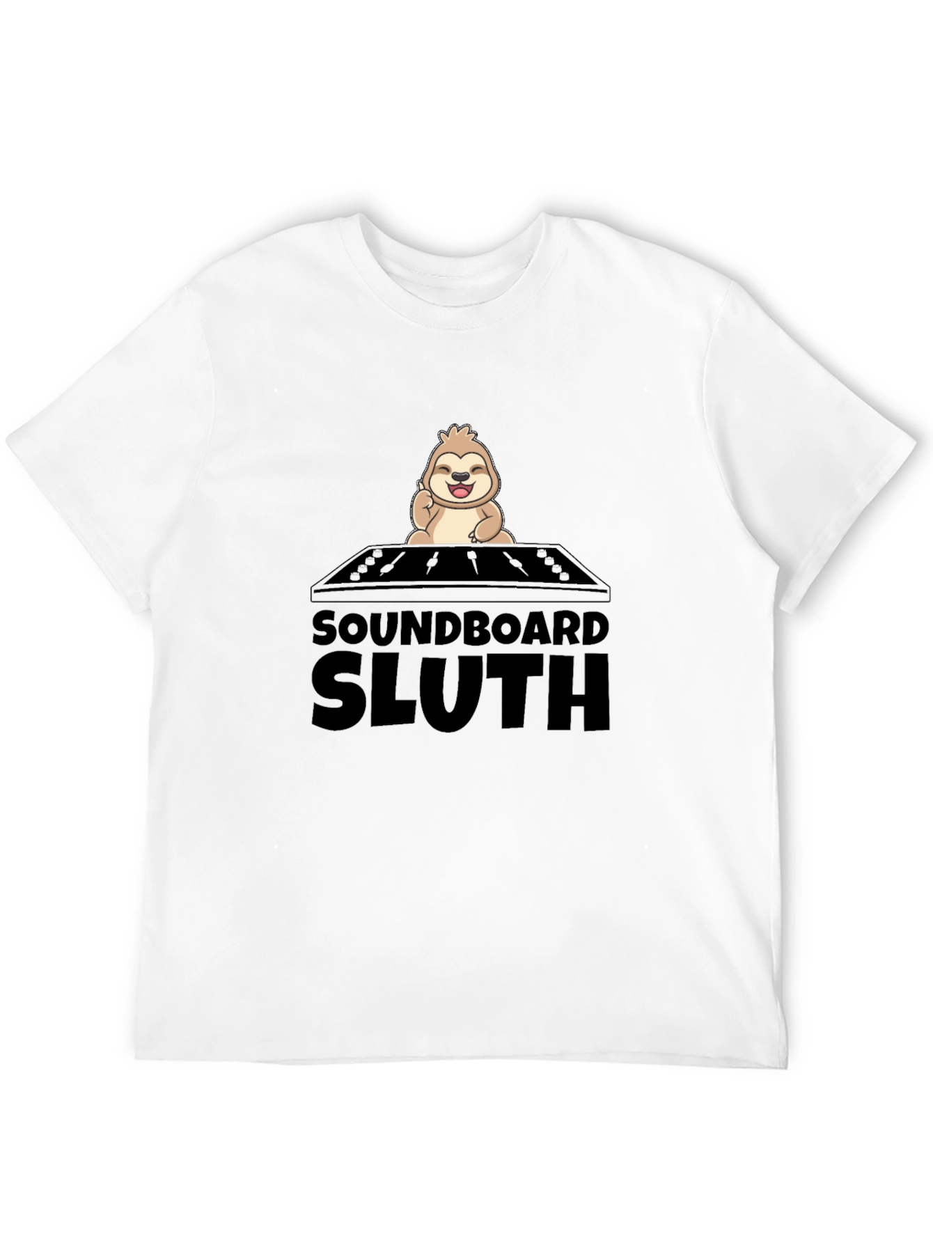 Soundboard Sloth Graphic Tee - Black