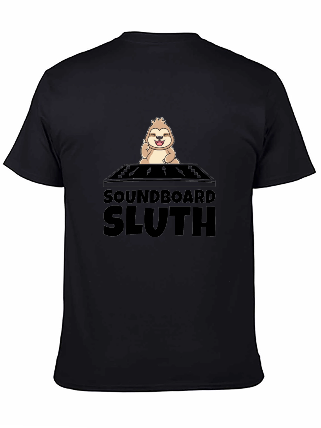Soundboard Sloth Graphic Tee - Black