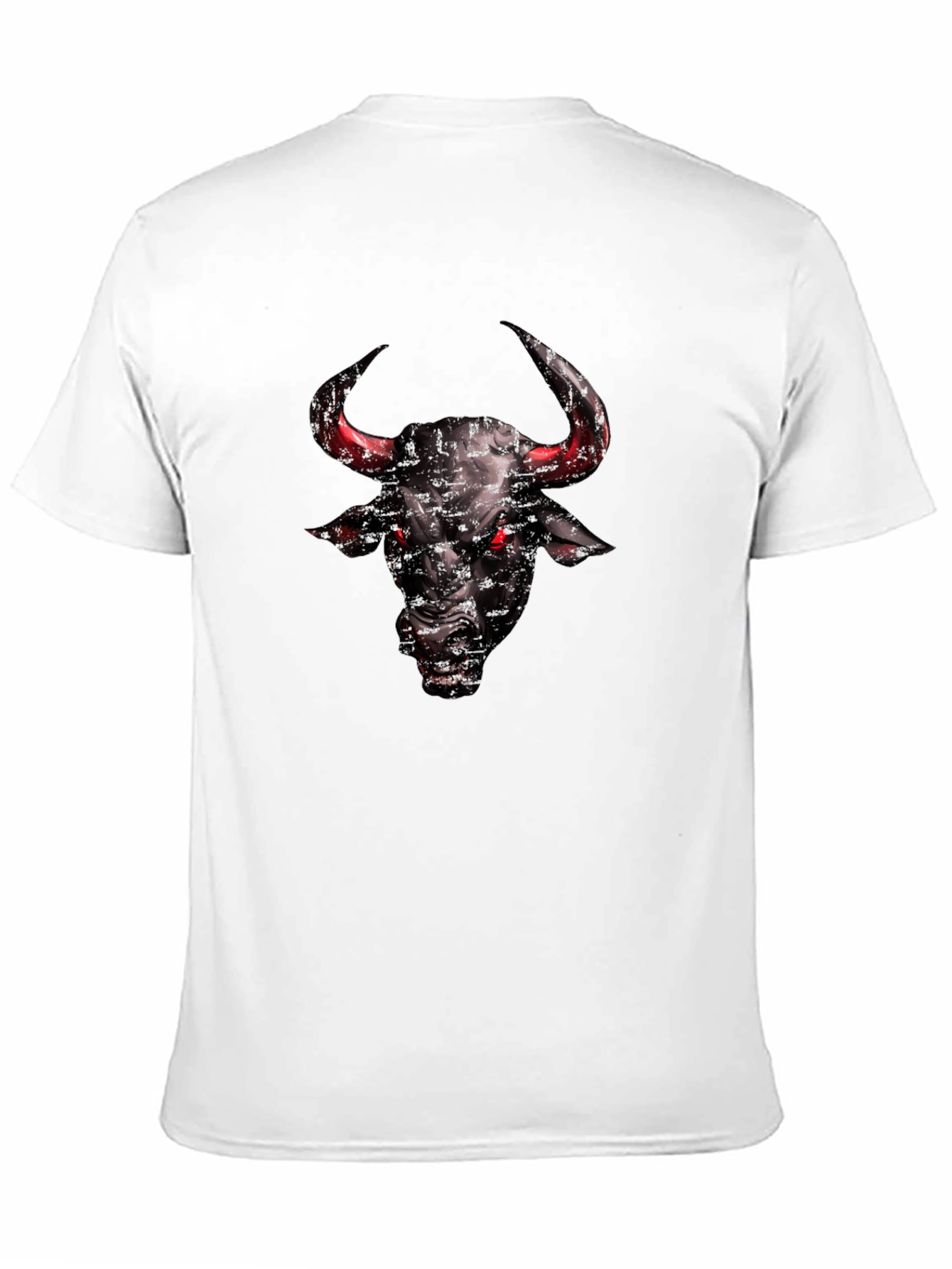 Mens Black Bull Graphic T-Shirt