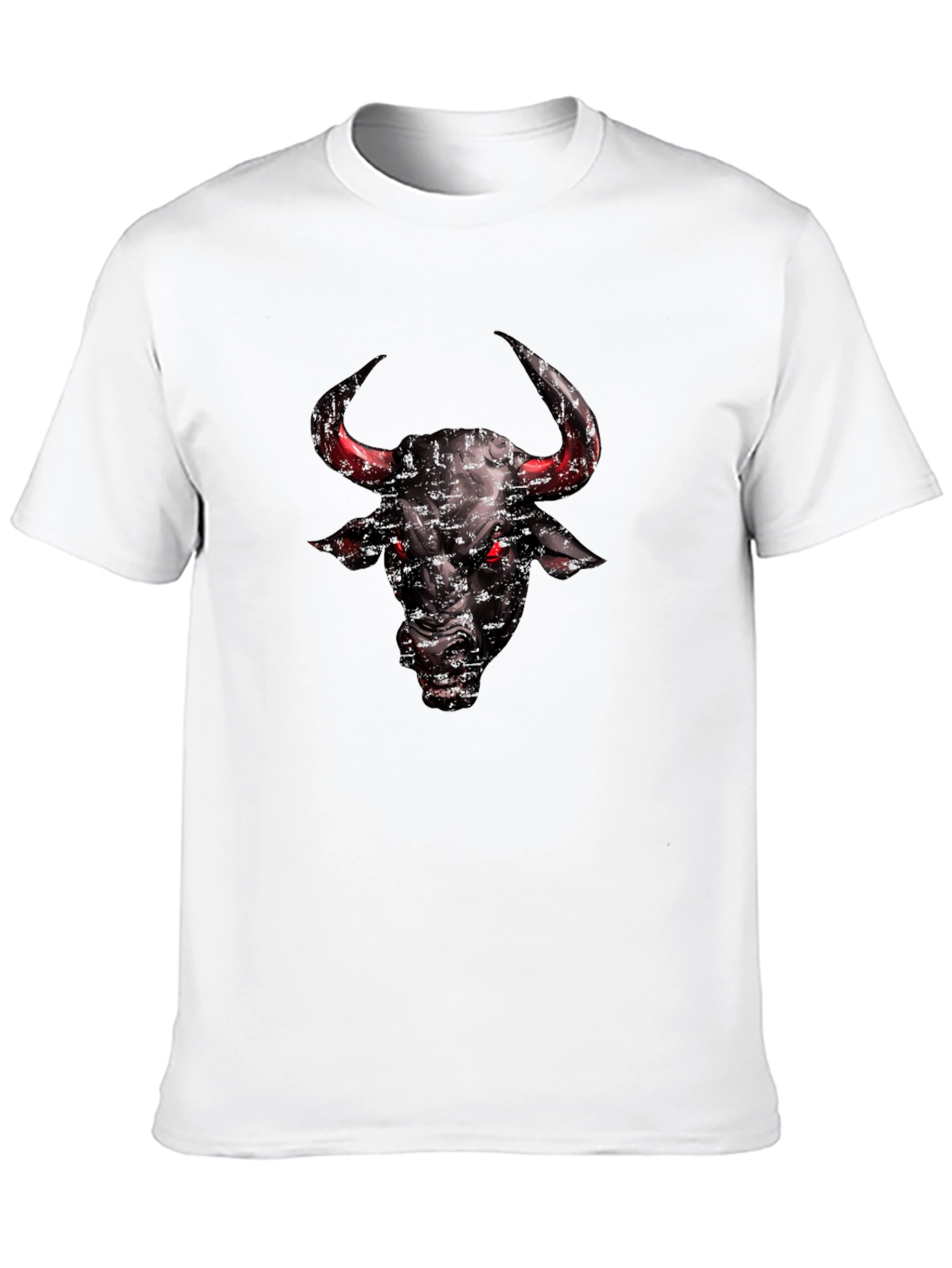 Mens Black Bull Graphic T-Shirt