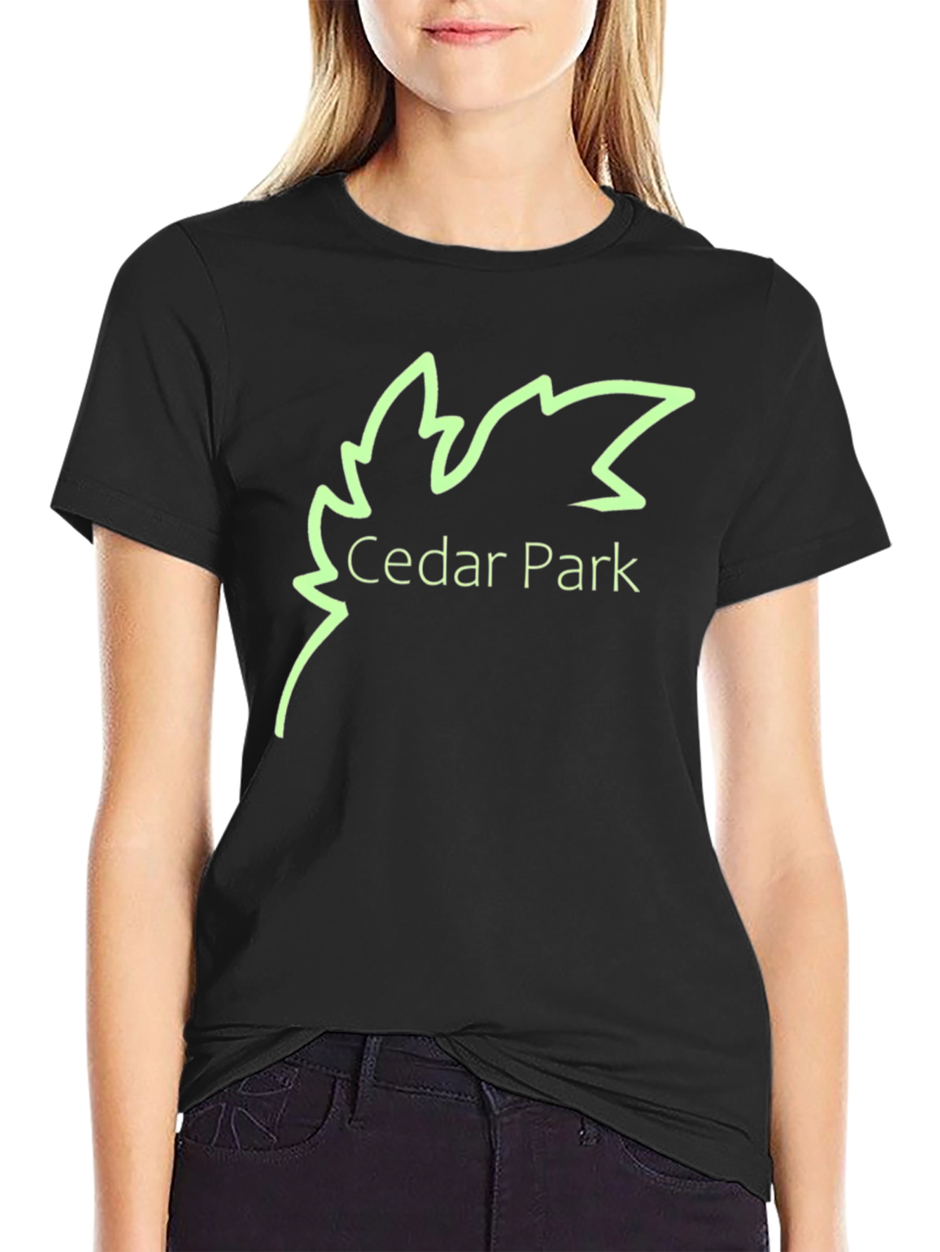 Cedar Park Graphic Tee - Black Cotton