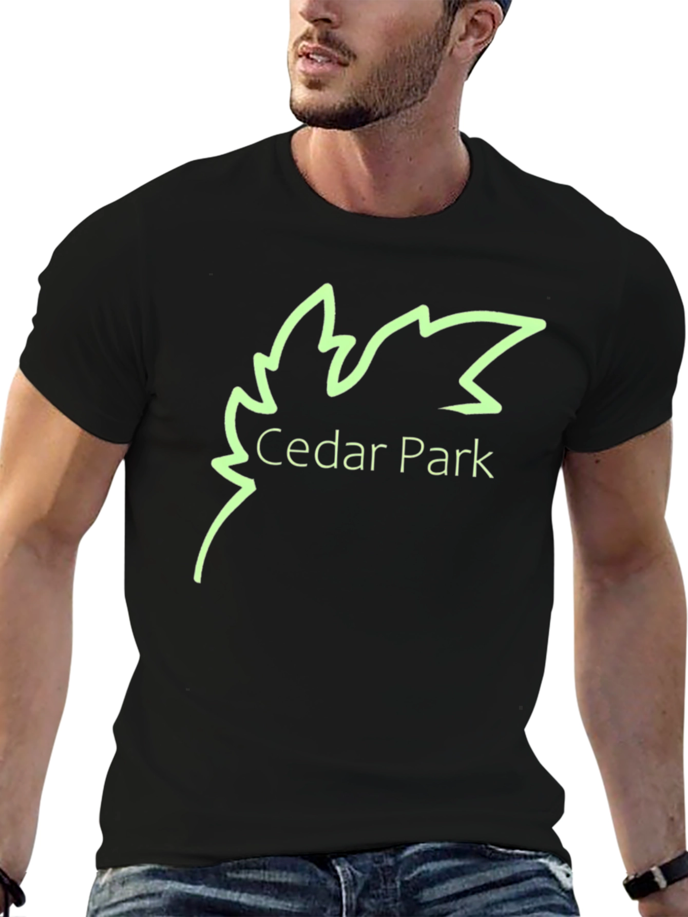 Cedar Park Graphic Tee - Black Cotton