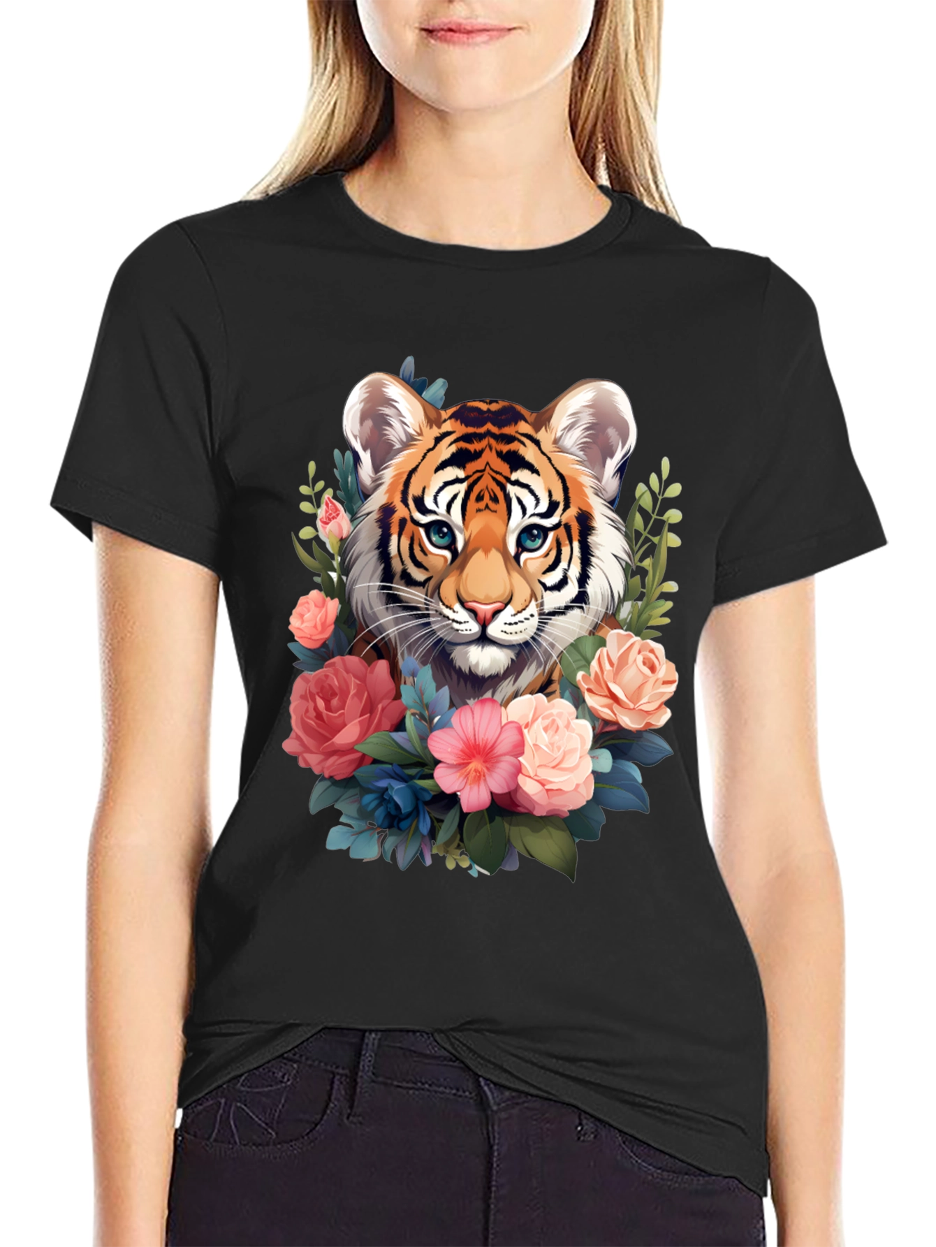 Tiger Floral Graphic Tee