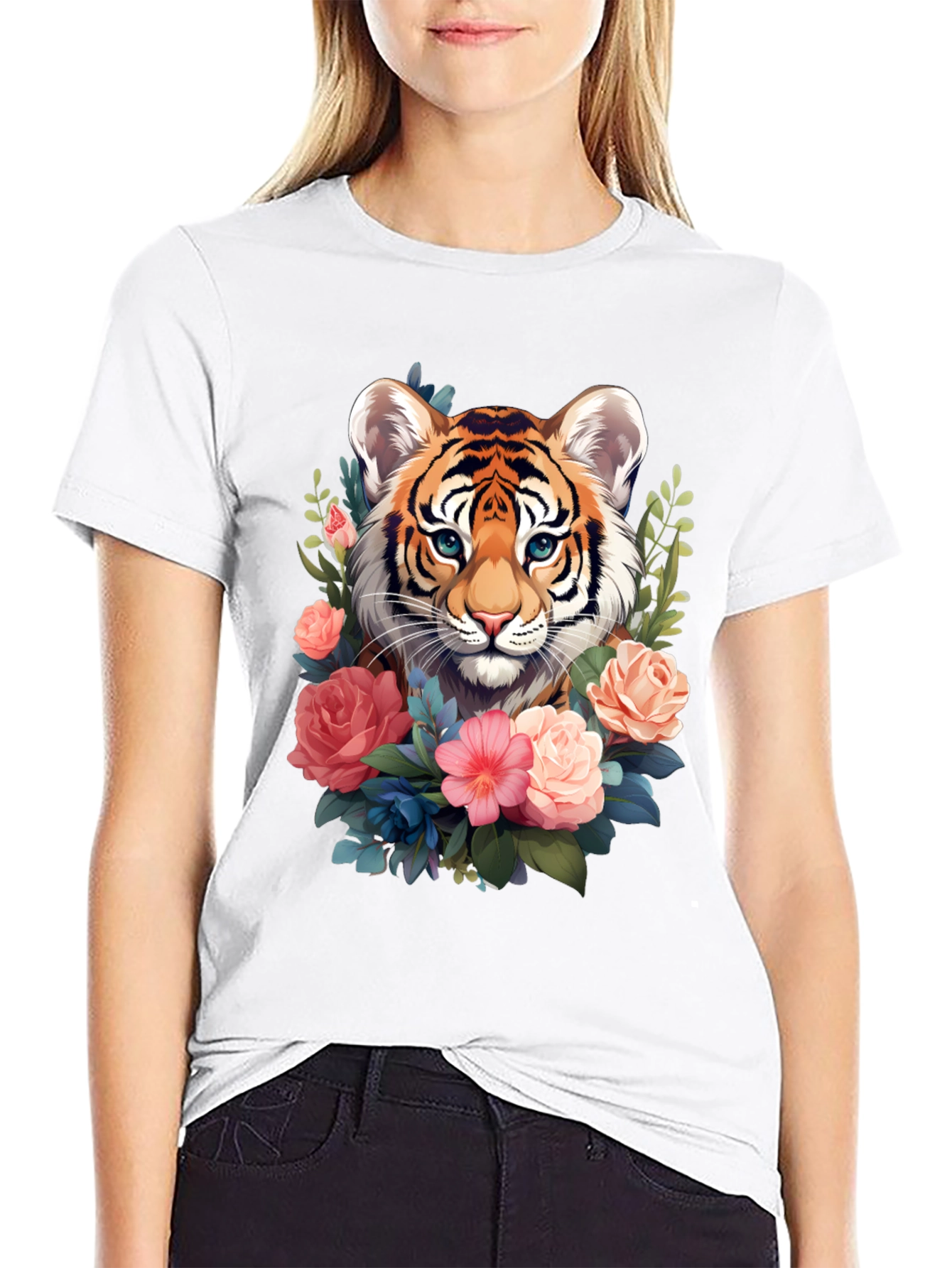 Tiger Floral Graphic Tee