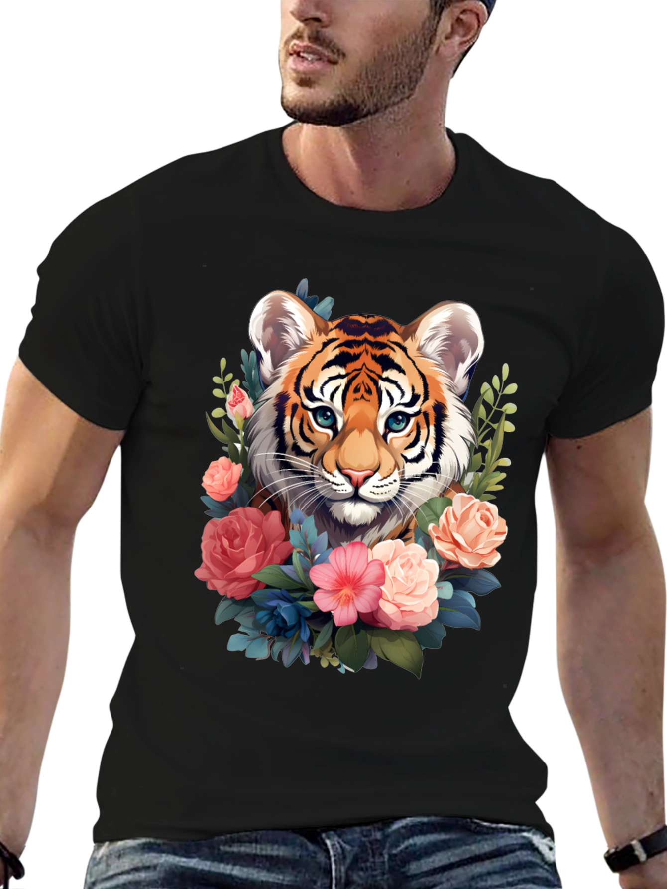 Tiger Floral Graphic Tee
