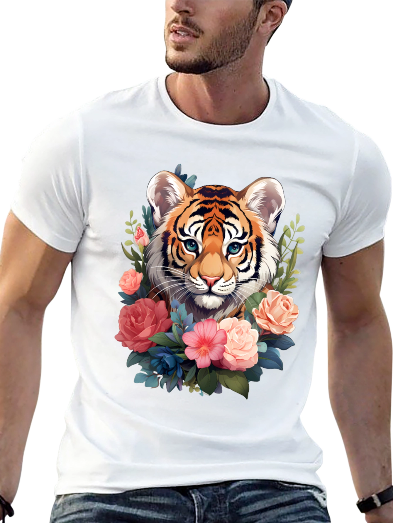 Tiger Floral Graphic Tee