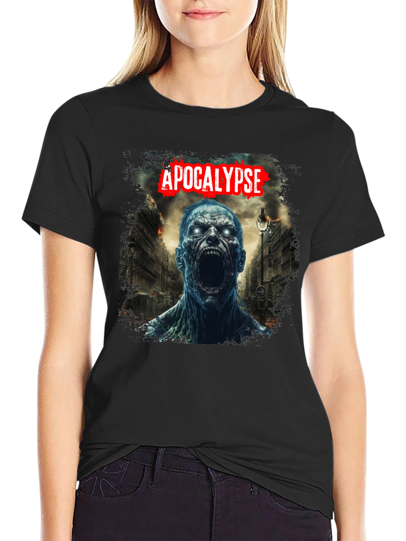 Apocalypse Zombie Graphic Tee - Black T-Shirt