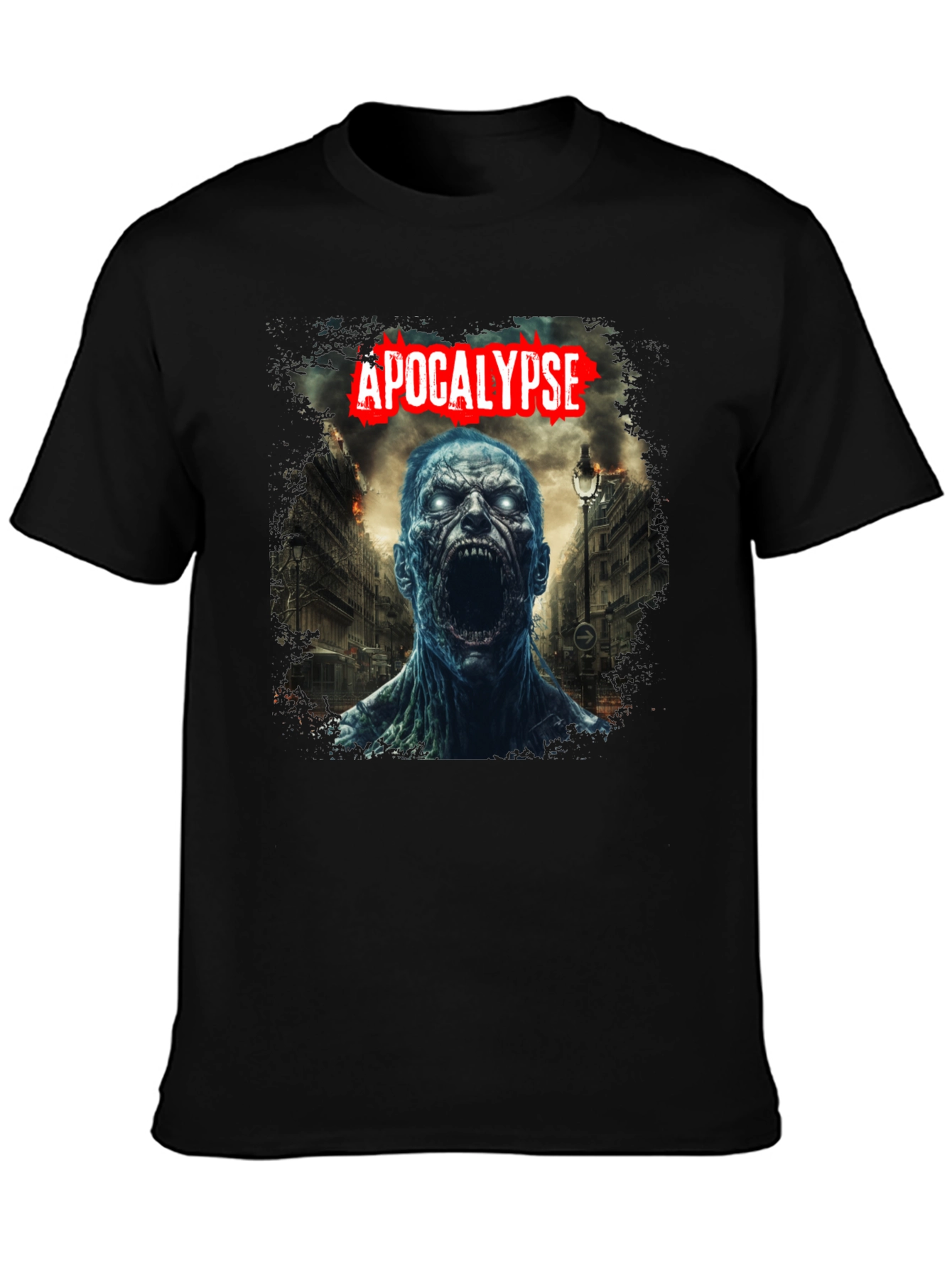 Apocalypse Zombie Graphic Tee - Black T-Shirt