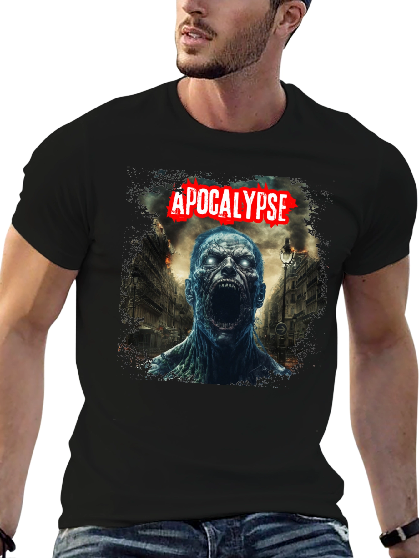 Apocalypse Zombie Graphic Tee - Black T-Shirt