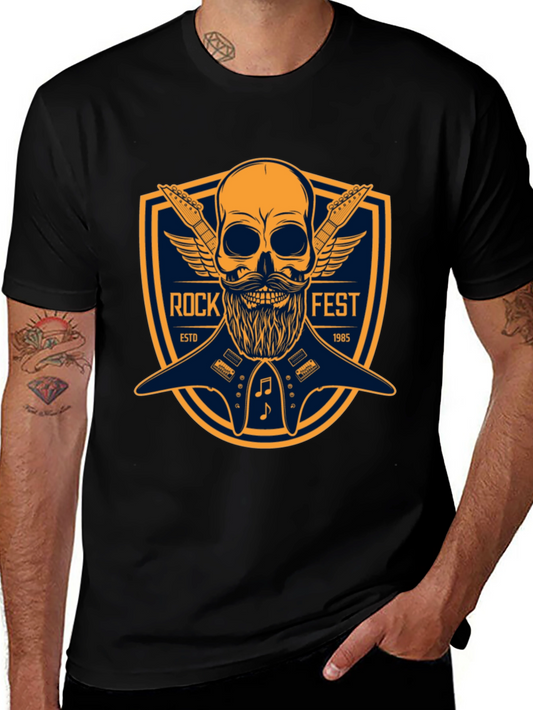 Rock Fest Skull & Guitar Graphic Tee