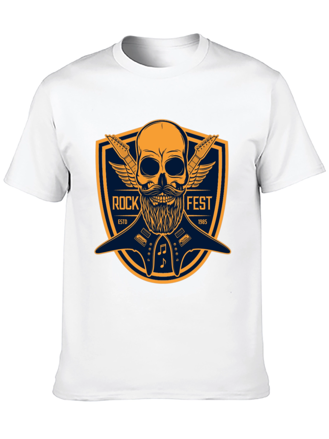 Rock Fest Skull & Guitar Graphic Tee
