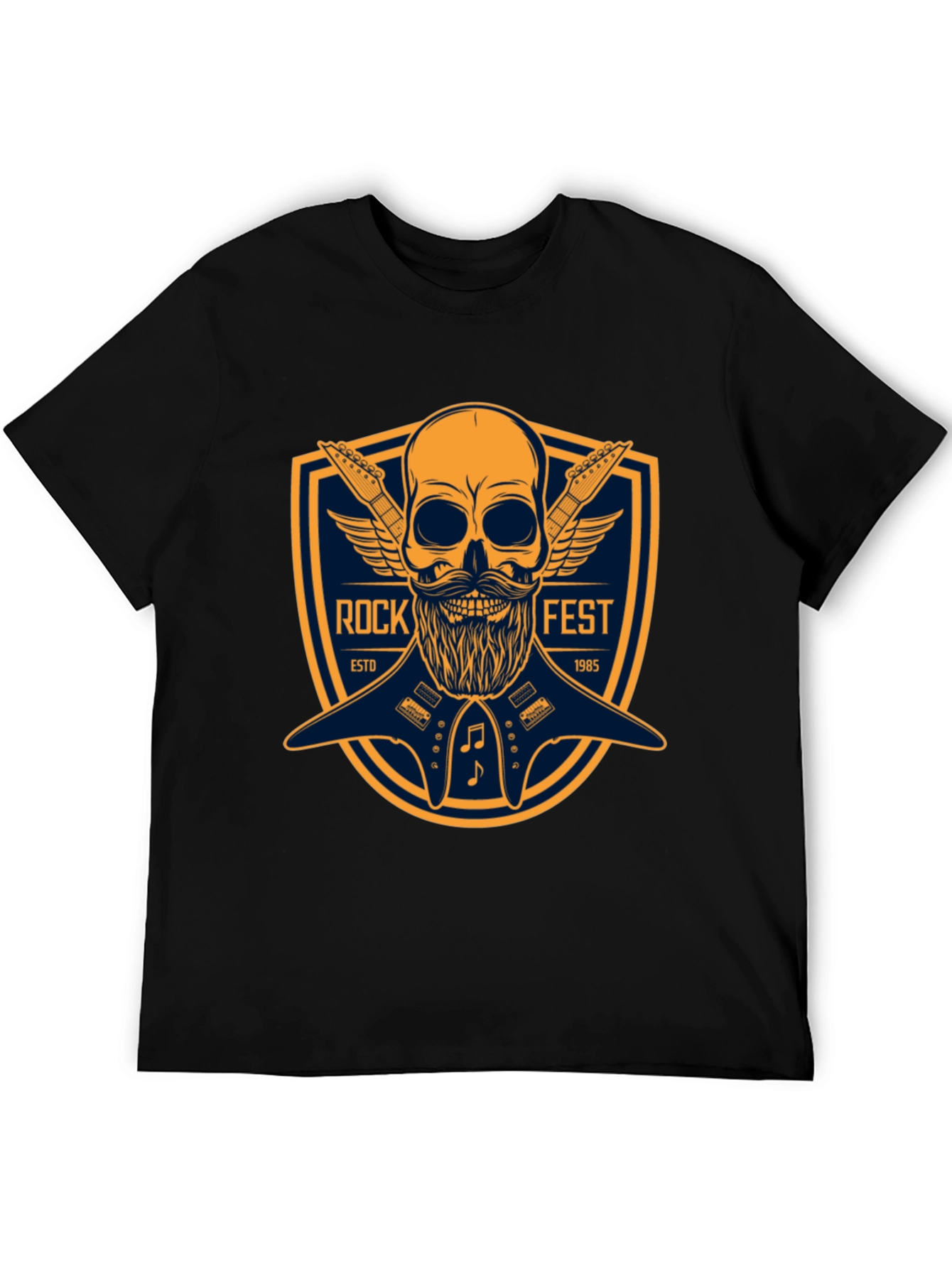 Rock Fest Skull & Guitar Graphic Tee