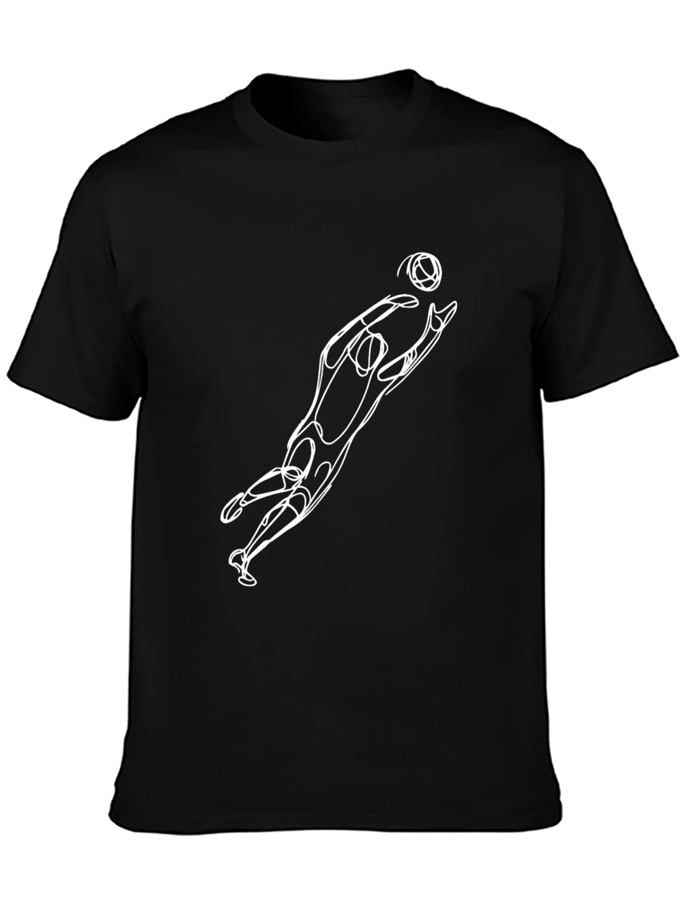 Abstract Goalie Black T-Shirt