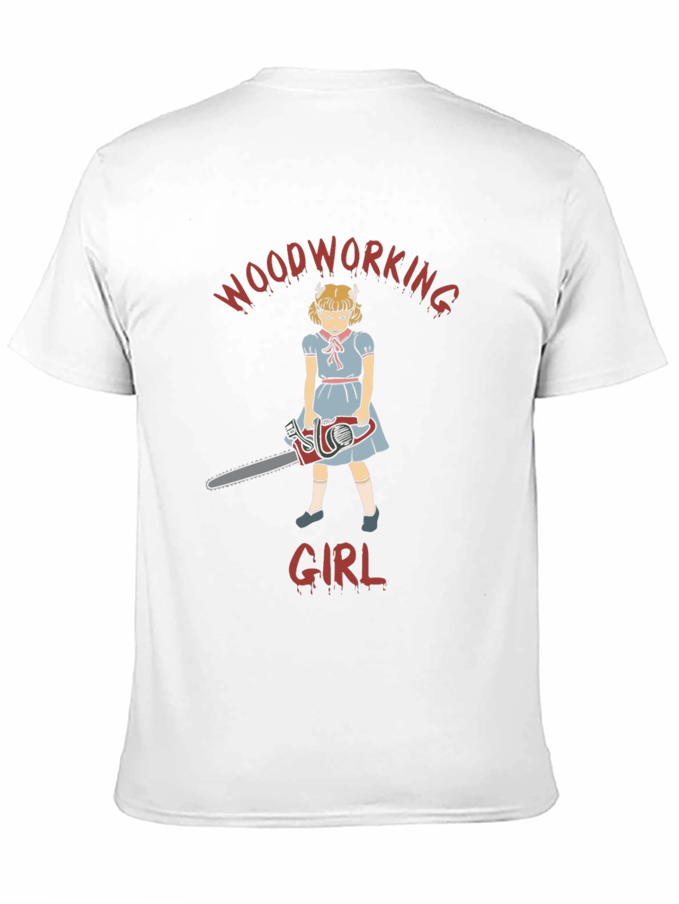 Woodworking Girl T-Shirt - Horror Theme