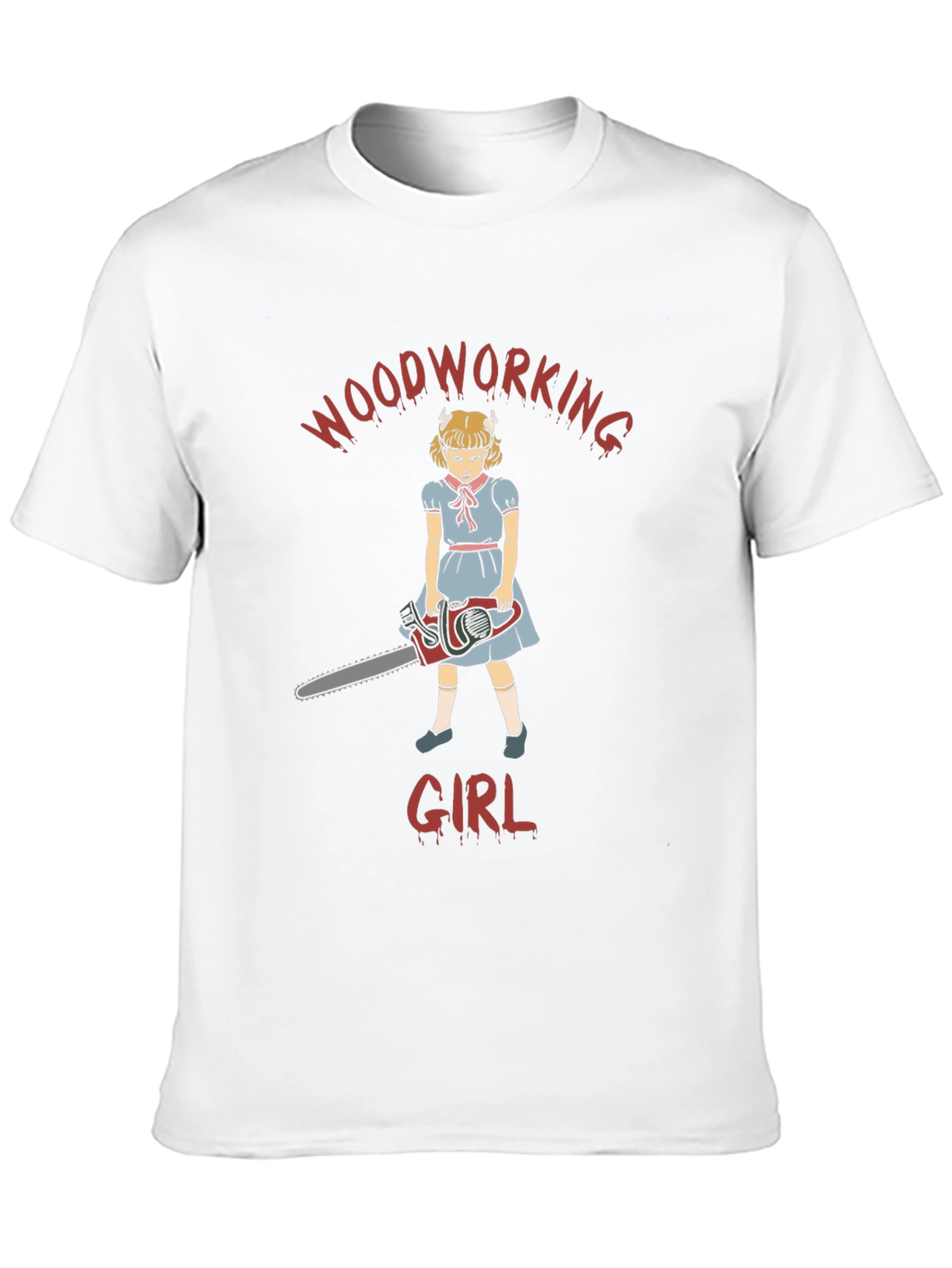 Woodworking Girl T-Shirt - Horror Theme