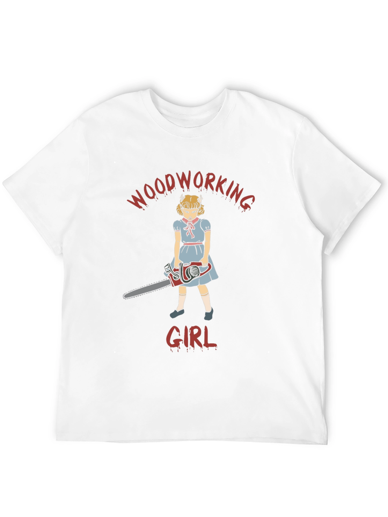 Woodworking Girl T-Shirt - Horror Theme