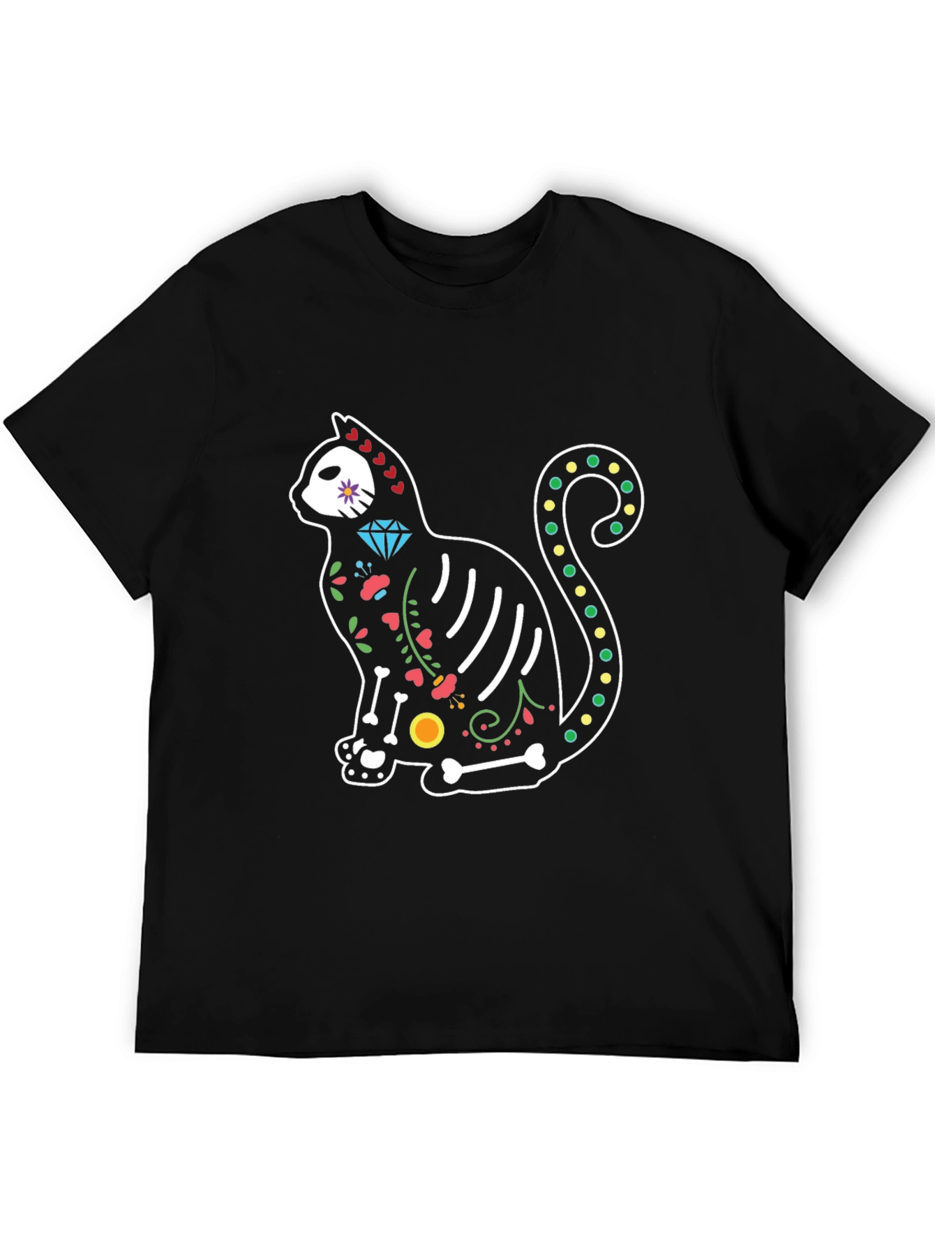 Day of the Dead Cat T-Shirt