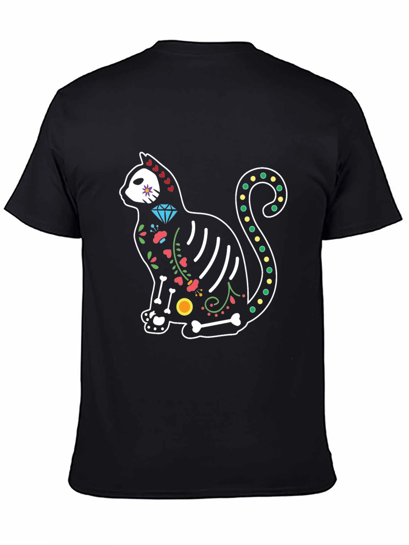Day of the Dead Cat T-Shirt