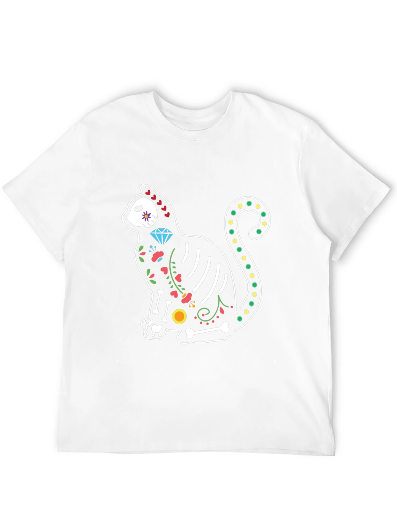 Day of the Dead Cat T-Shirt