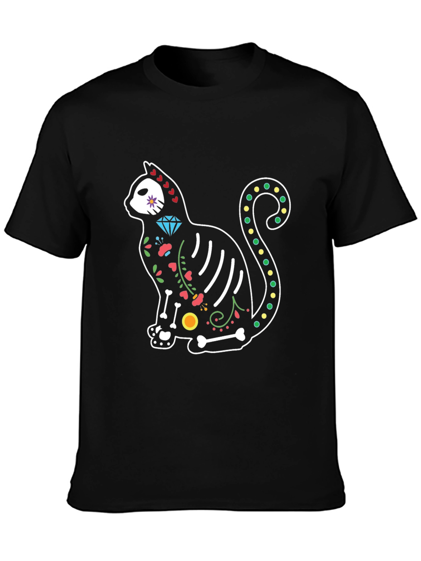 Day of the Dead Cat T-Shirt