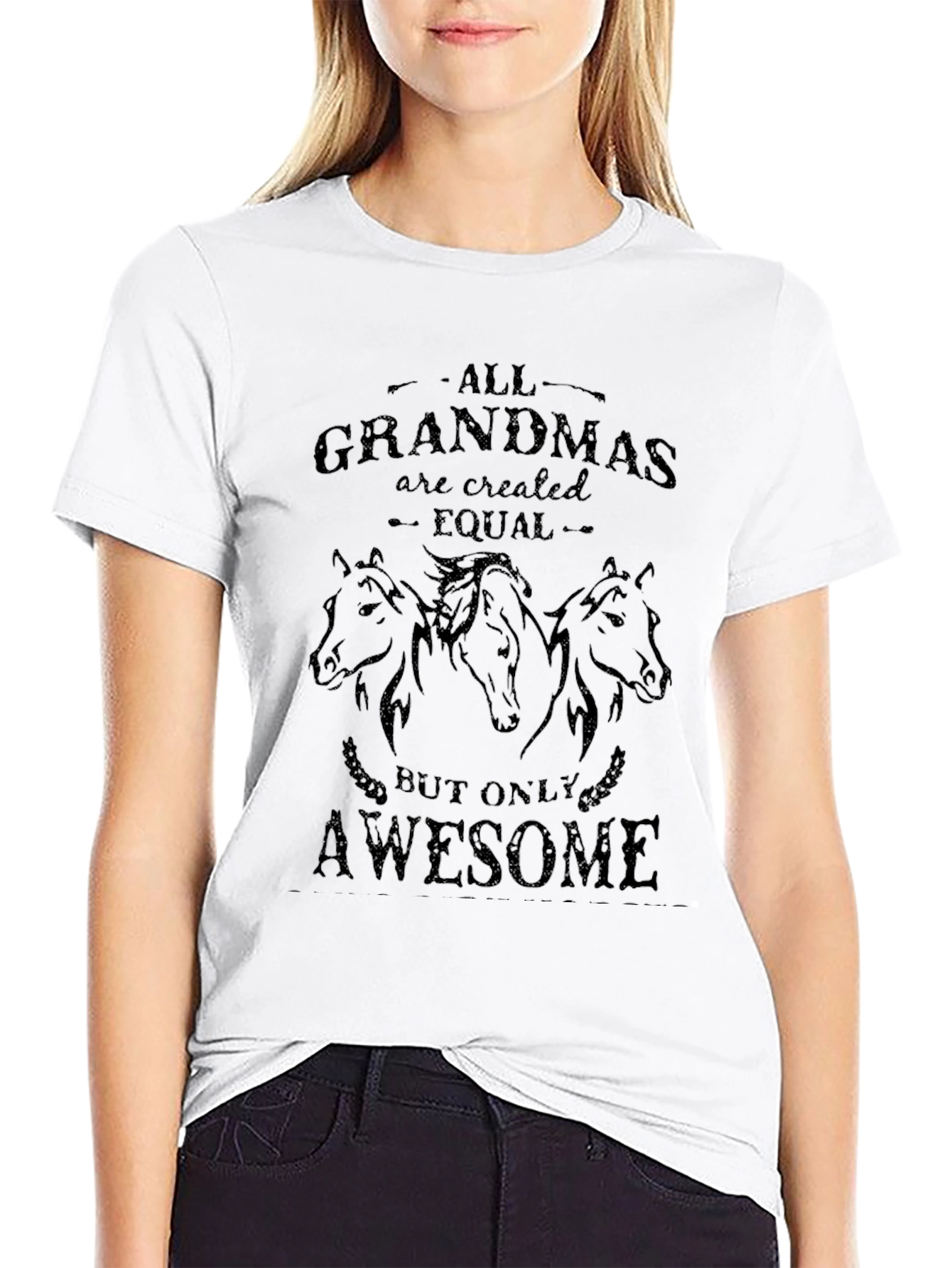Awesome Grandmas Black Horse T-Shirt