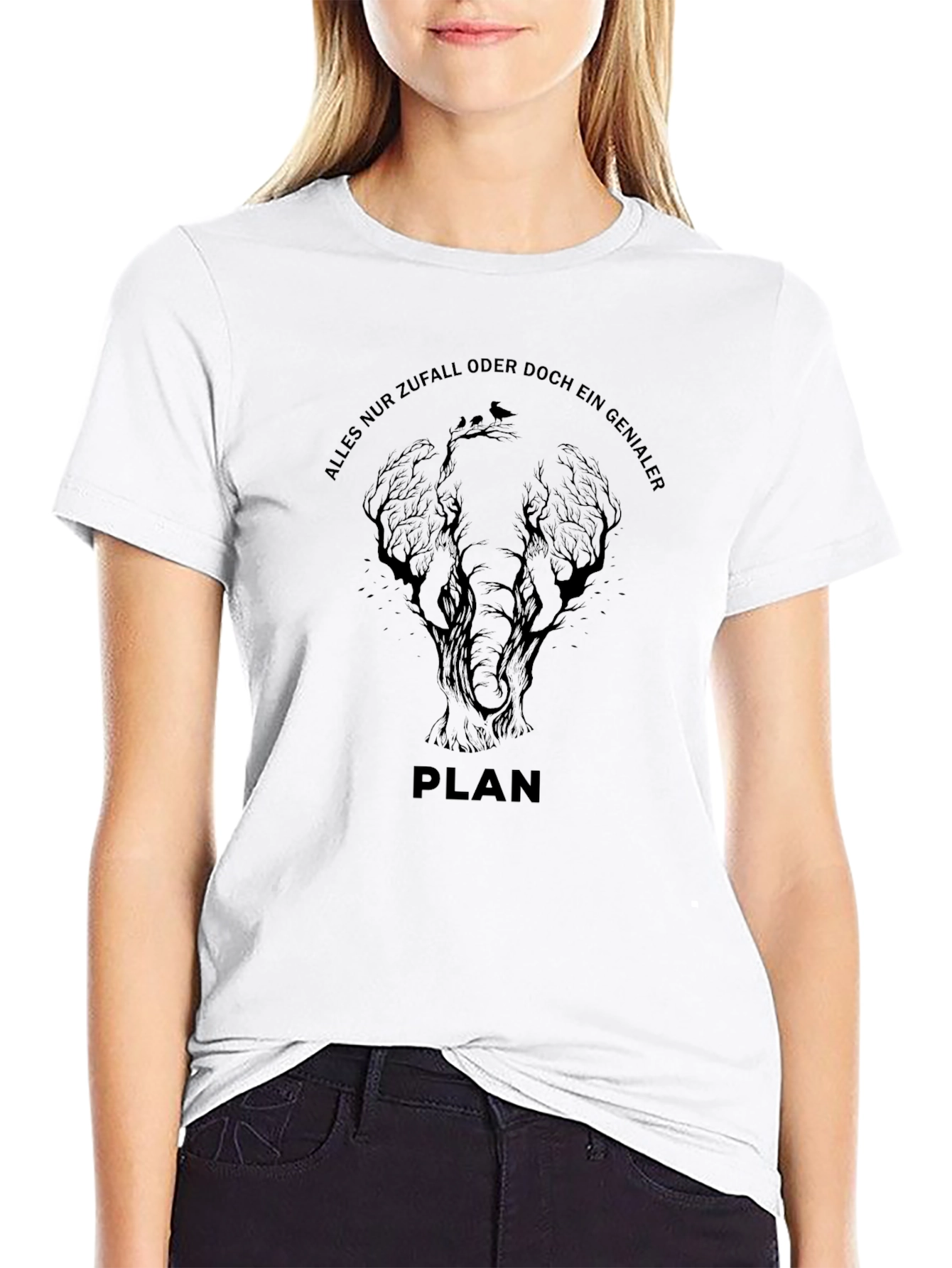 Genialer Plan Elephant Graphic Tee - Black