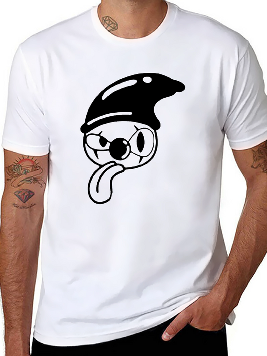 Funny Cartoon Character T-Shirt - Black
