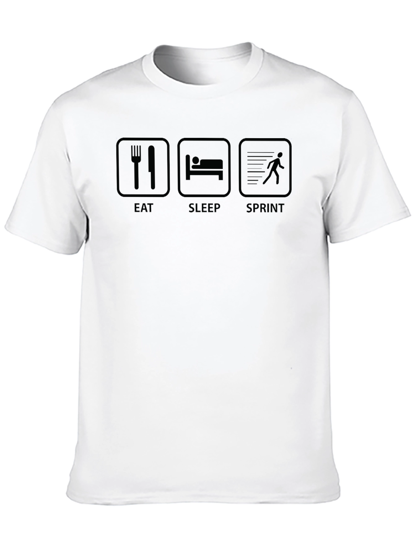 Eat Sleep Sprint Black Graphic Tee