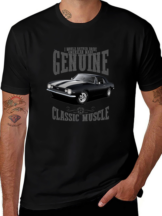 Genuine Classic Muscle Car T-Shirt - Black