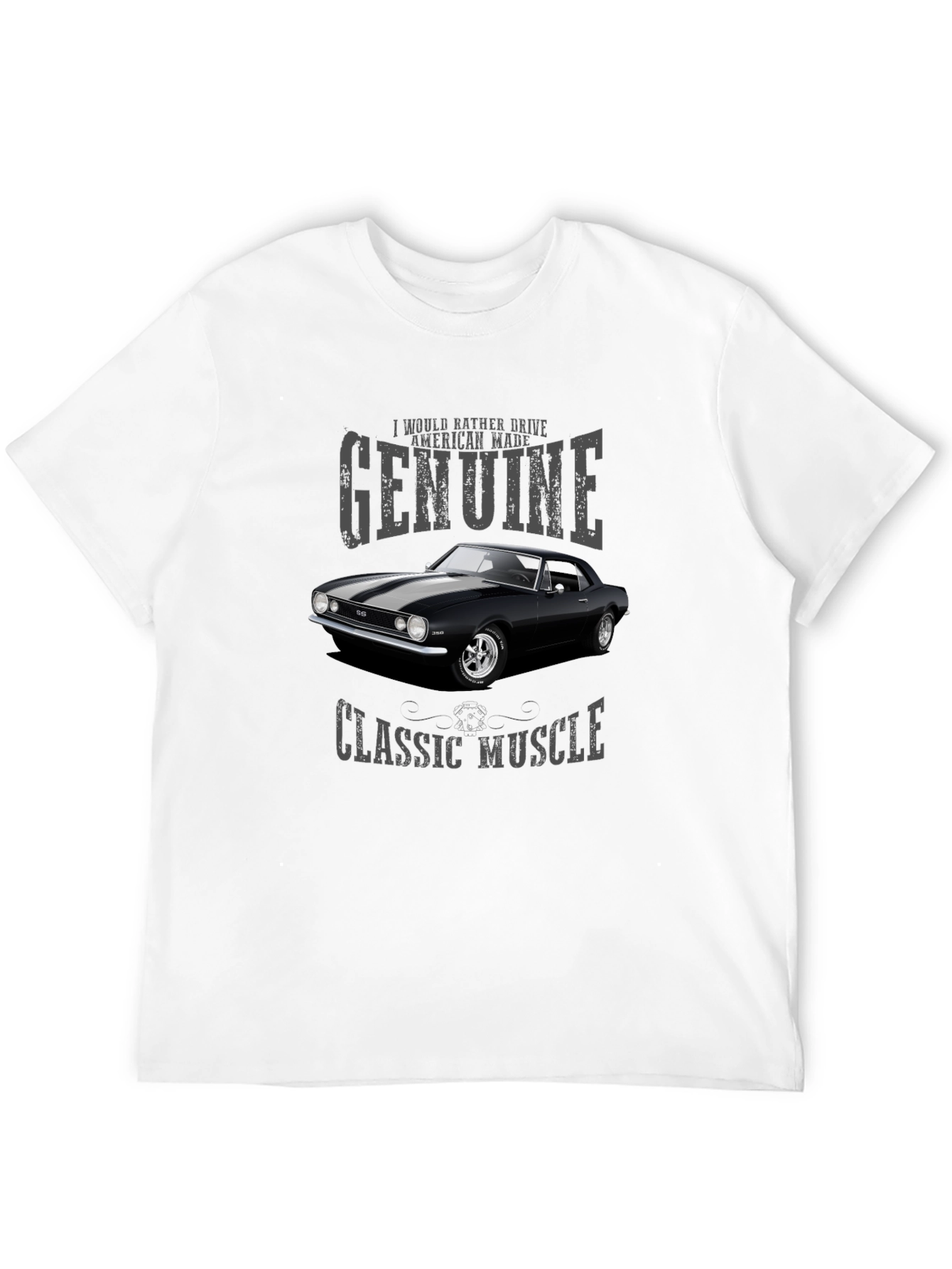 Genuine Classic Muscle Car T-Shirt - Black