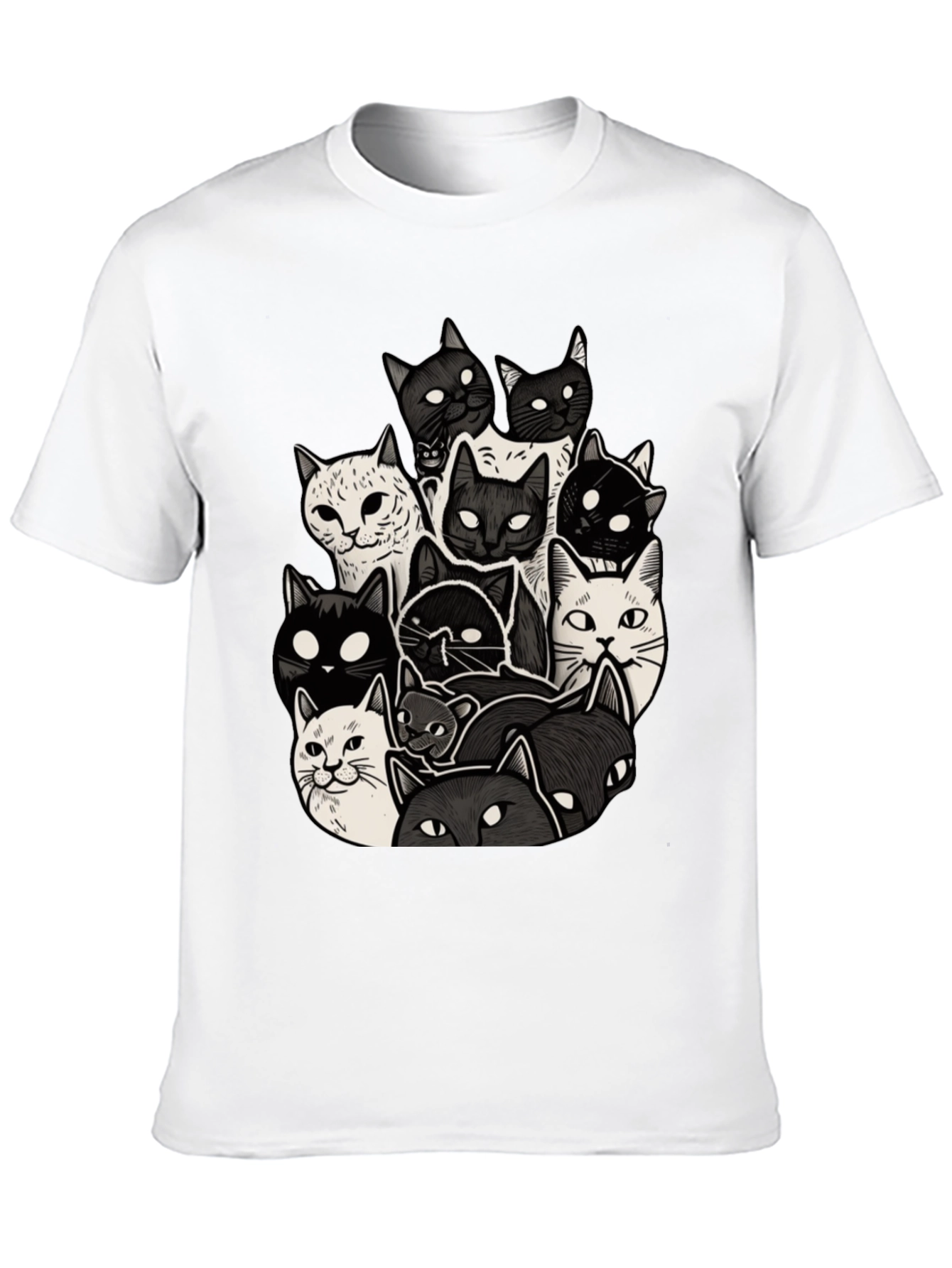 Cool Cats T-Shirt - Black Cotton Blend