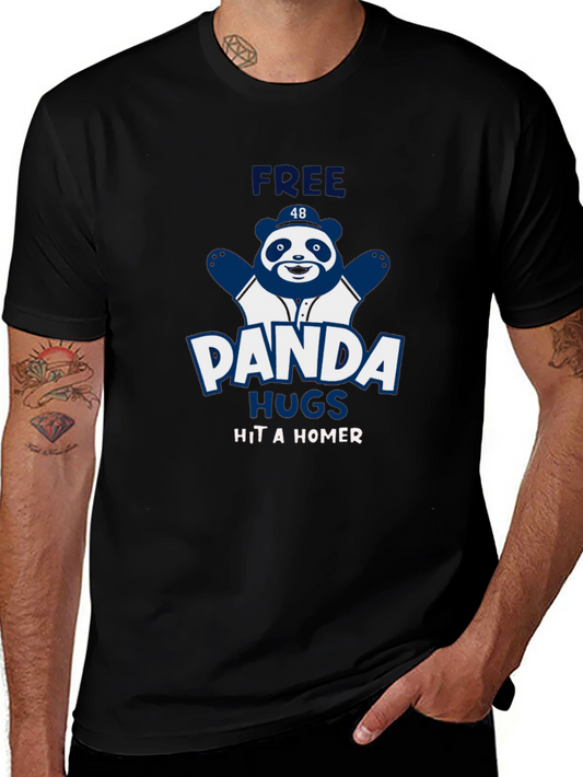 Panda Hugs Hit a Homer T-Shirt