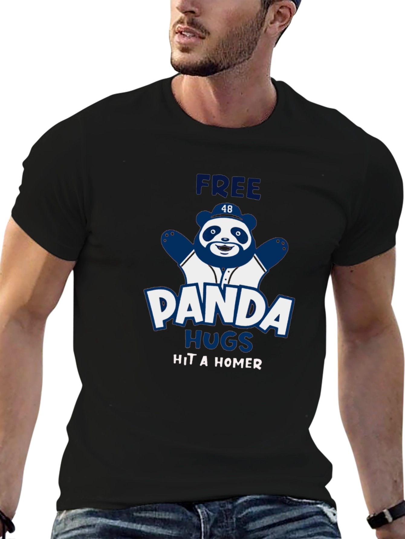 Panda Hugs Hit a Homer T-Shirt