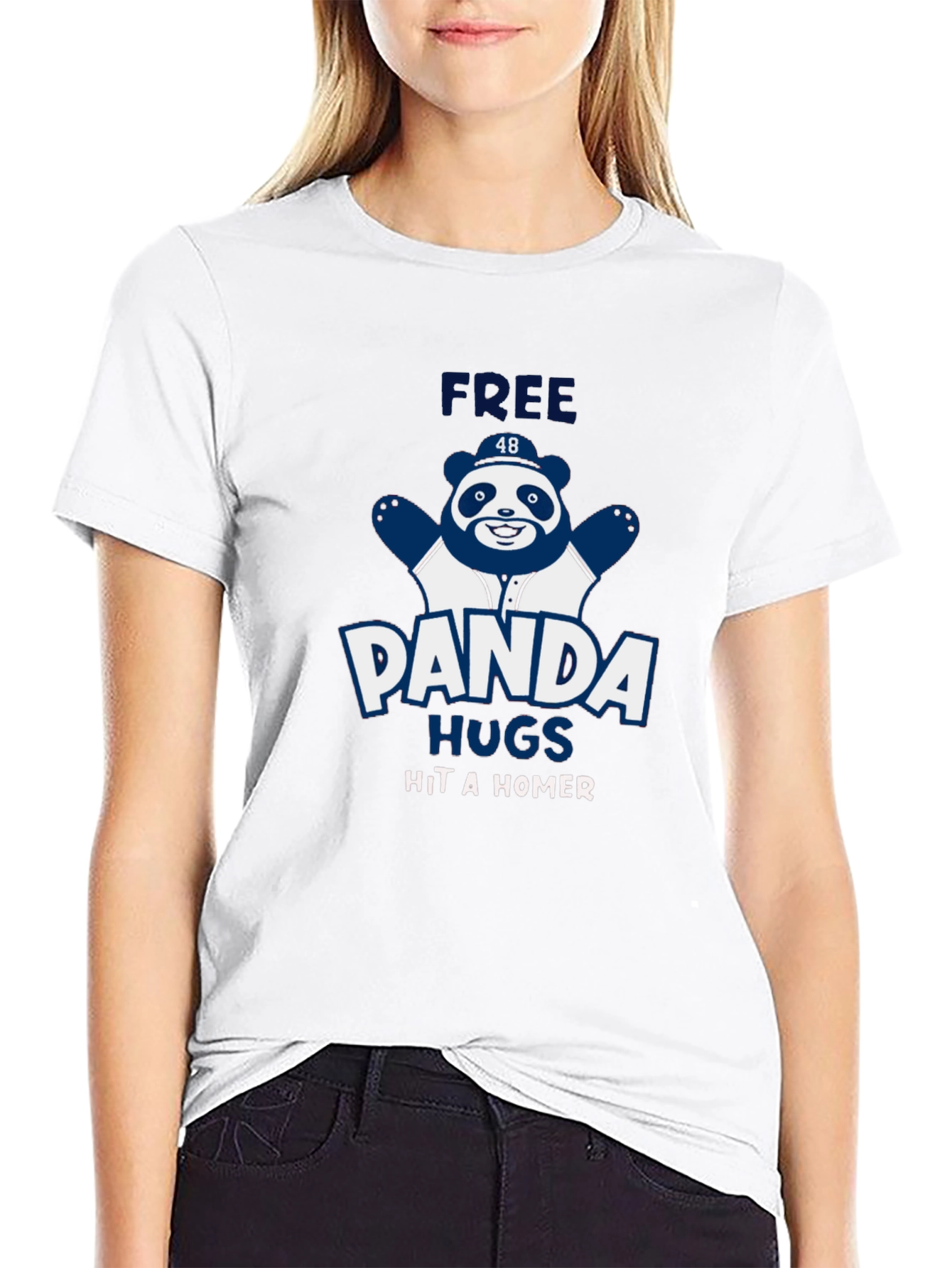 Panda Hugs Hit a Homer T-Shirt