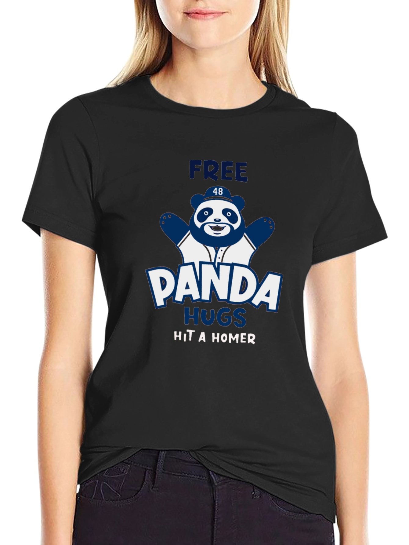 Panda Hugs Hit a Homer T-Shirt