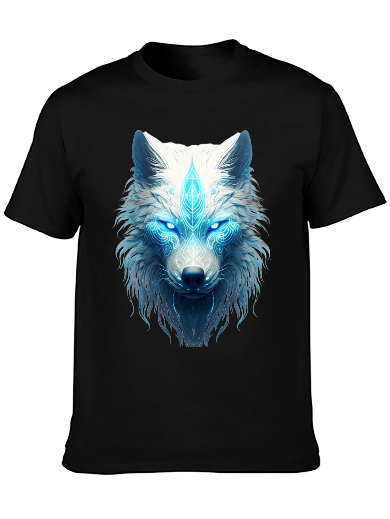 Mystic Wolf Graphic Tee - Black