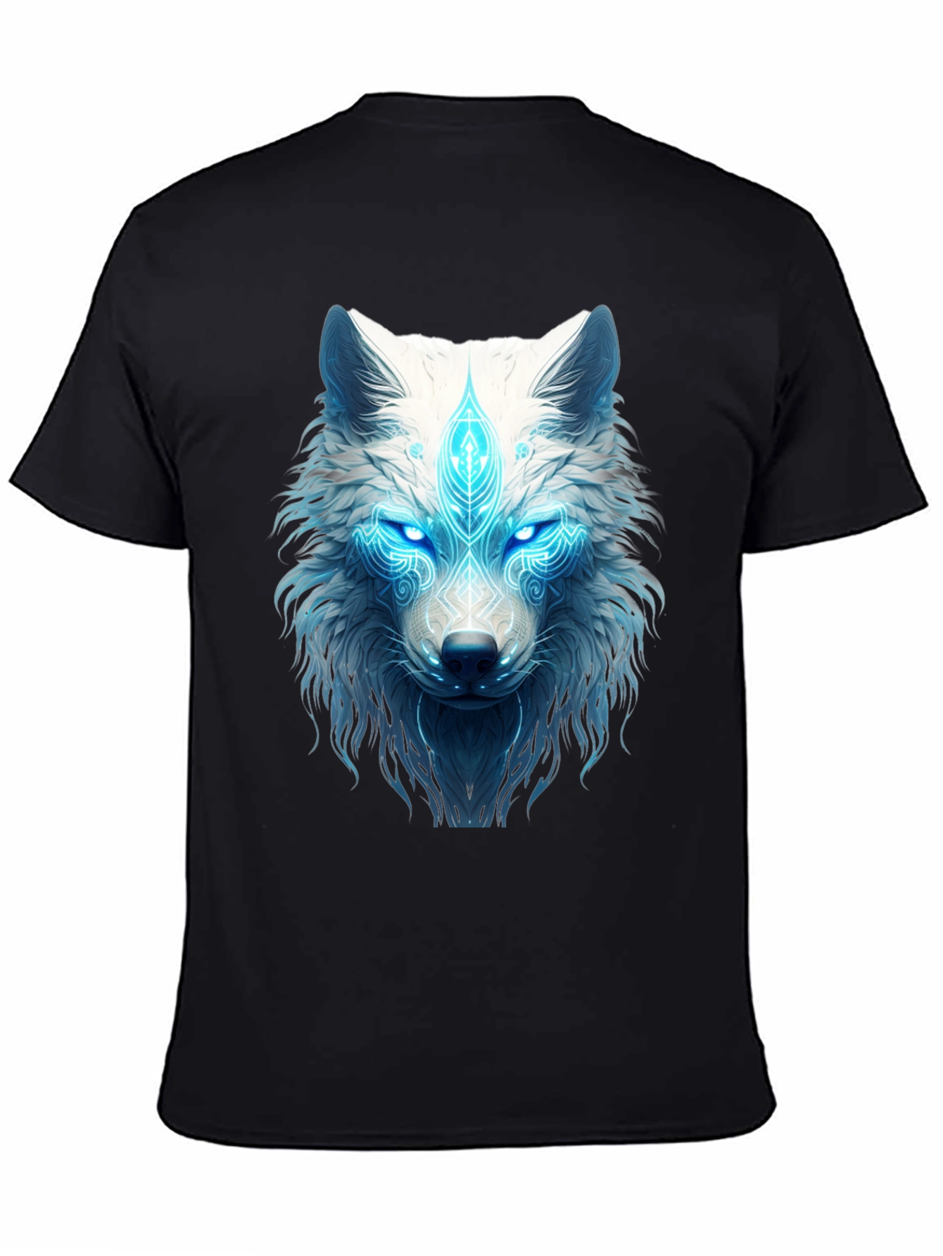 Mystic Wolf Graphic Tee - Black