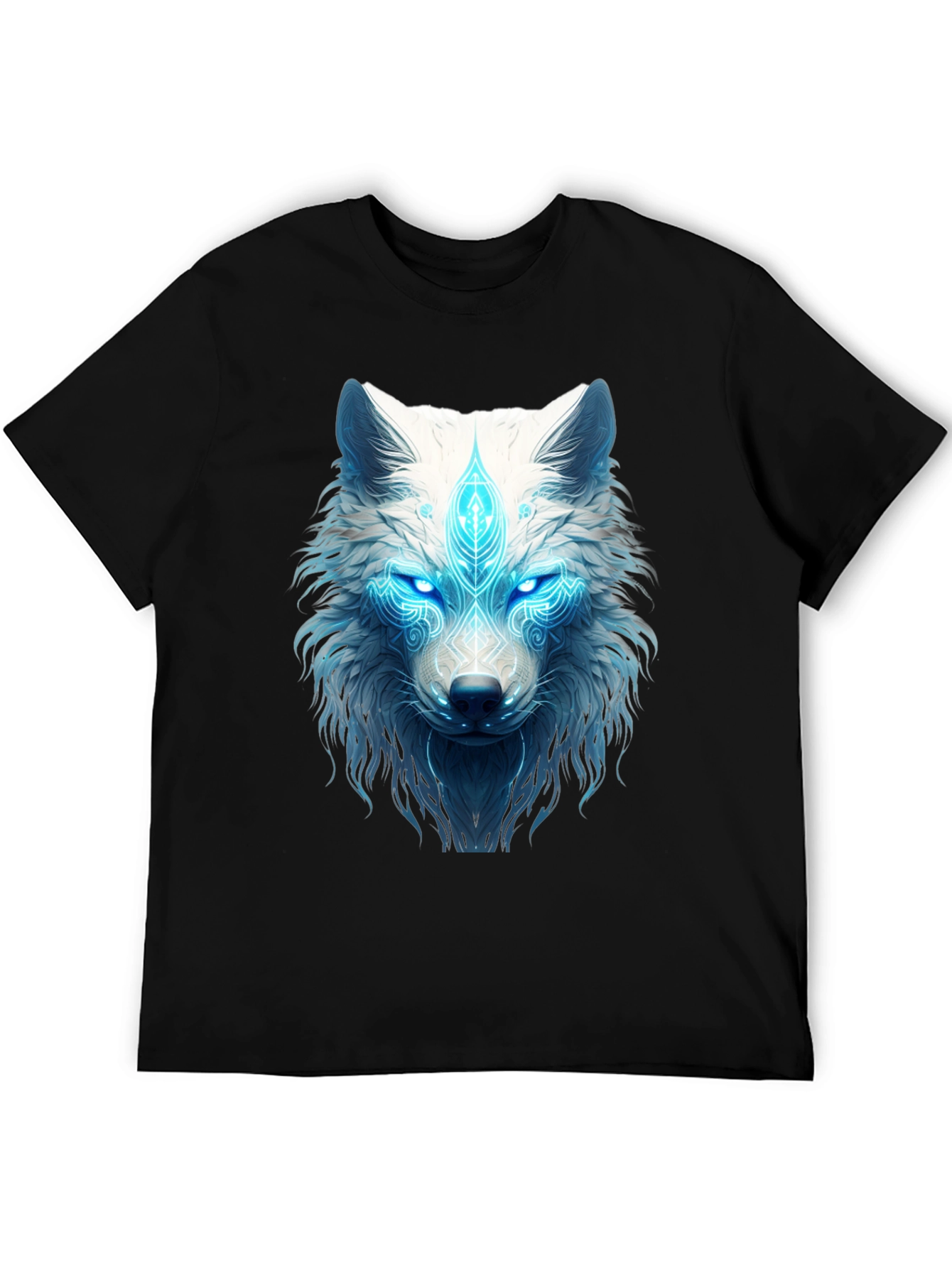 Mystic Wolf Graphic Tee - Black