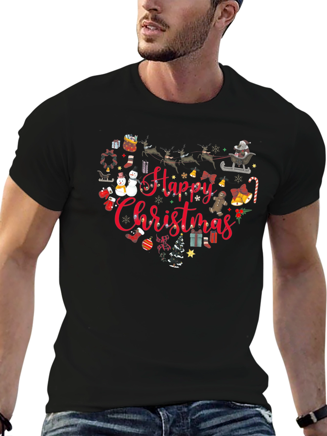 Happy Christmas Heart T-Shirt