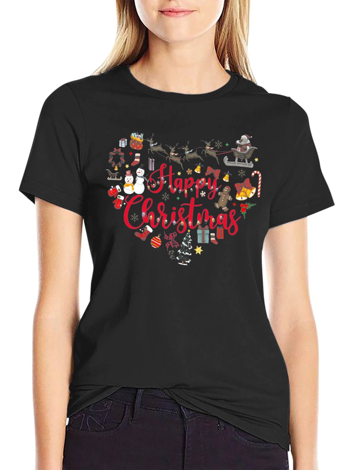 Happy Christmas Heart T-Shirt