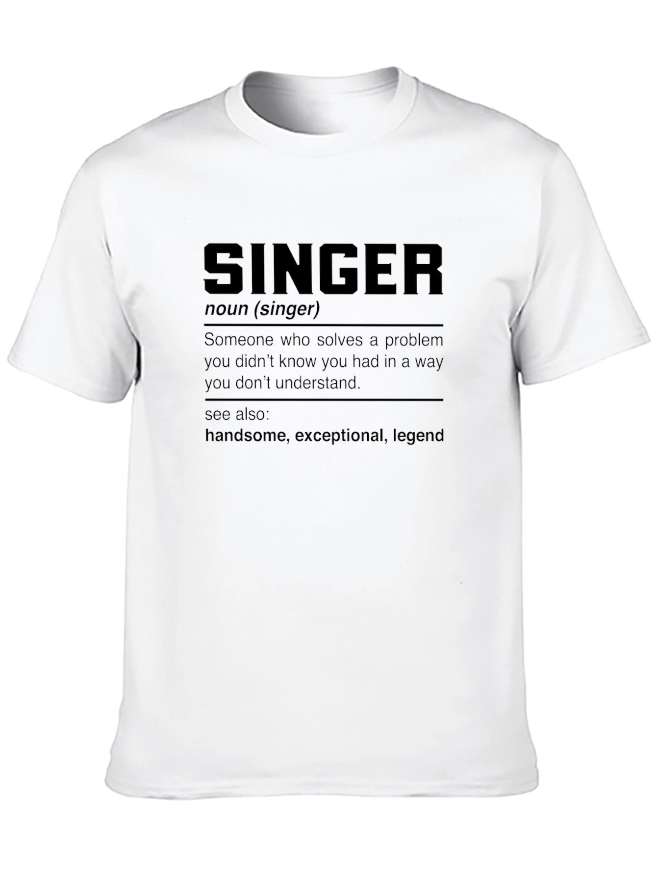 Singer Definition Black T-Shirt