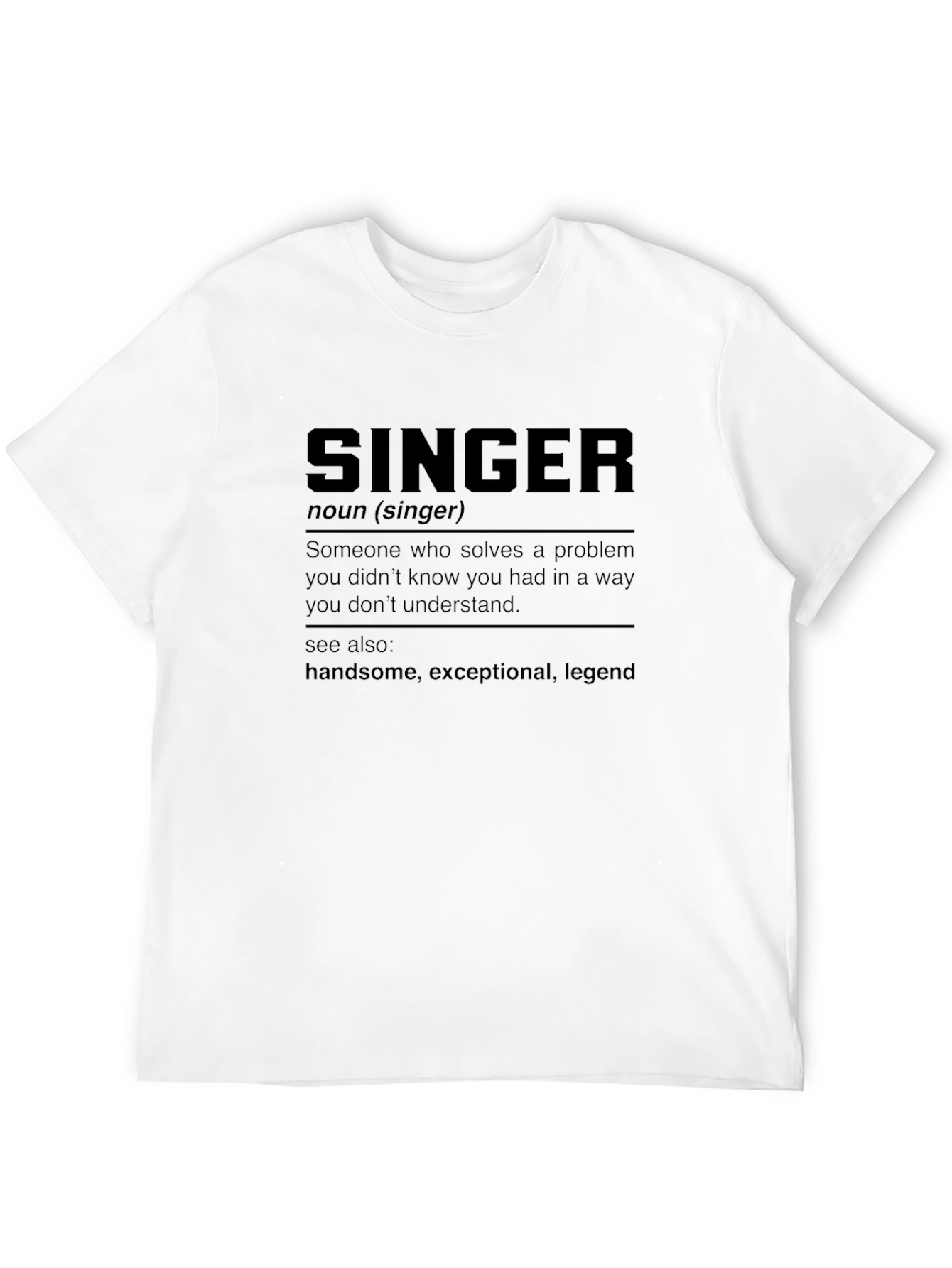 Singer Definition Black T-Shirt