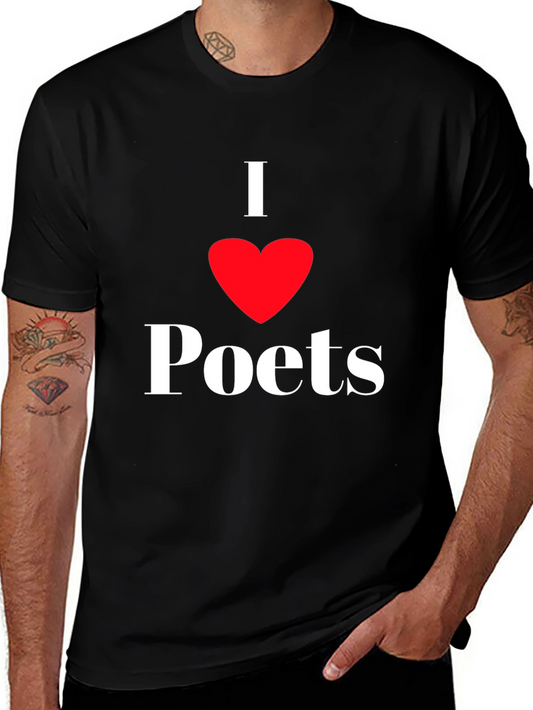I Heart Poets Black T-Shirt