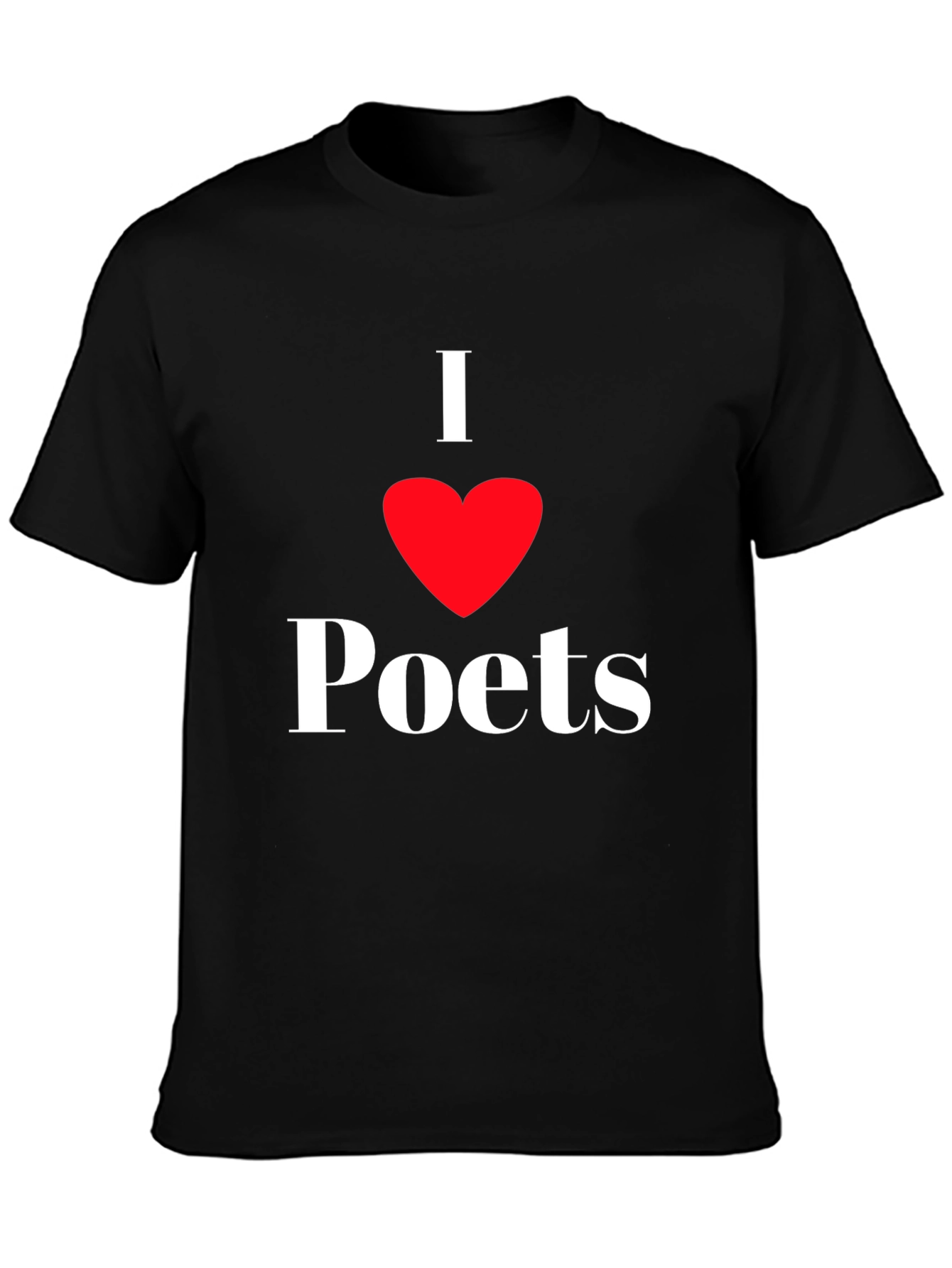 I Heart Poets Black T-Shirt
