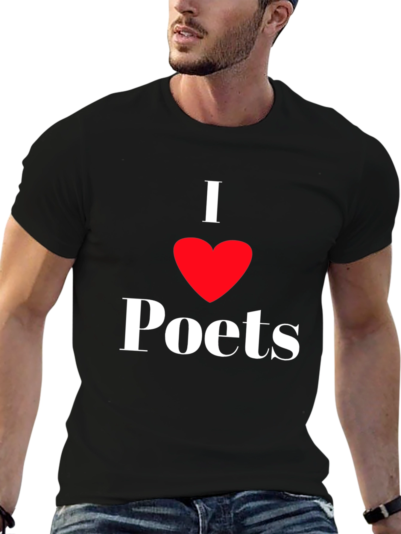 I Heart Poets Black T-Shirt