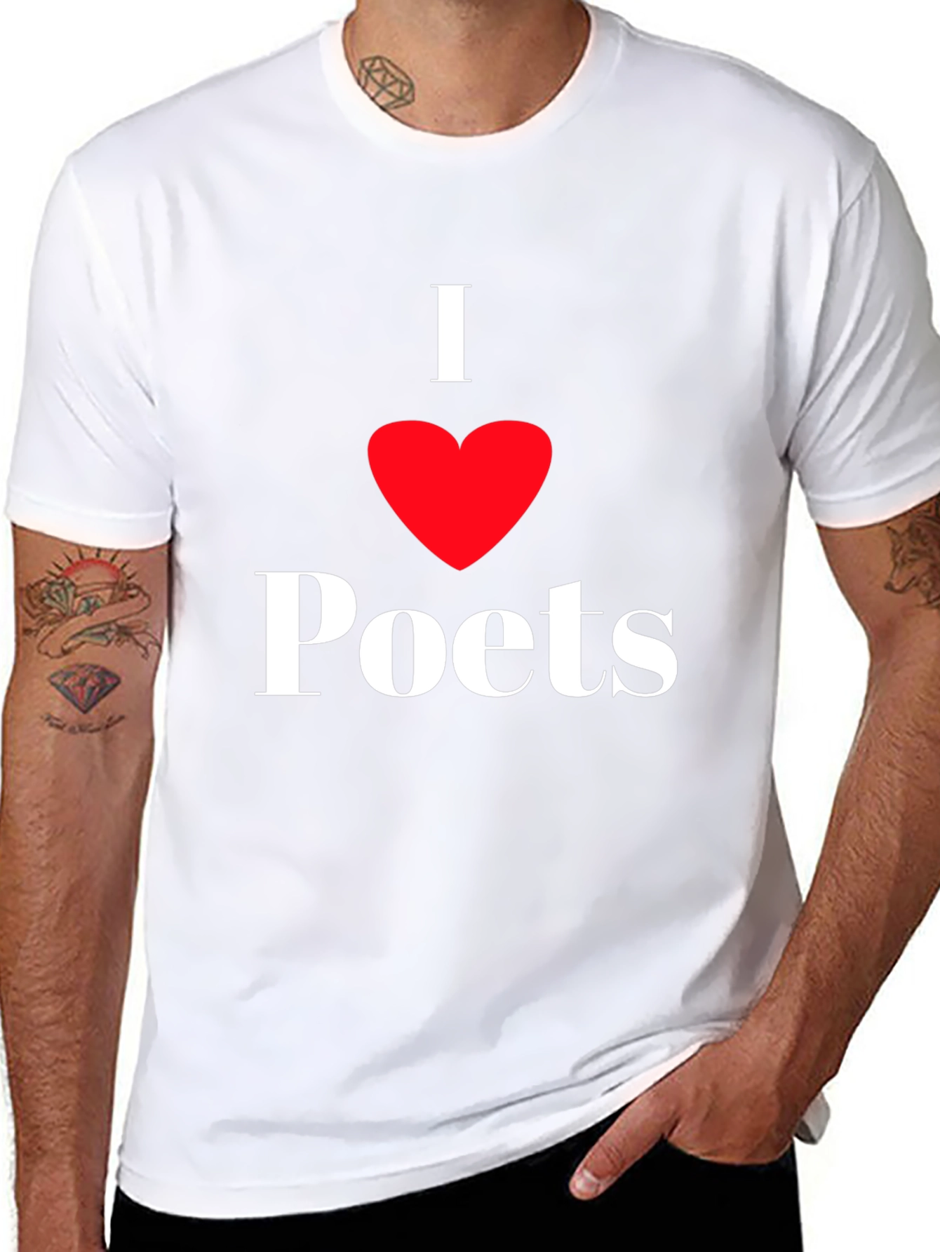 I Heart Poets Black T-Shirt