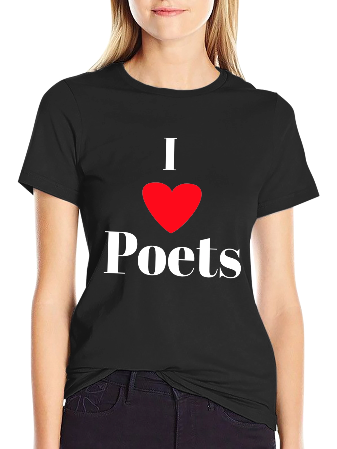 I Heart Poets Black T-Shirt